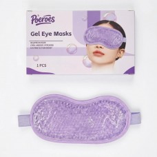 Poeroes Gel Eye Mask for Dark Circles & Puffy Eyes, Reusable Cooling Eye Mask with Lavender Gel Beads, Soft Breathable Eye Compress for Sleeping, Travel, Migraines & Skincare